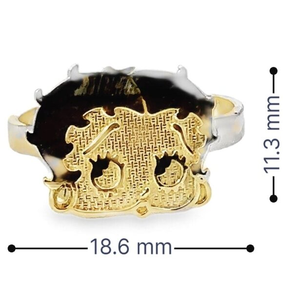 10K Gold Small Betty Boop Ring